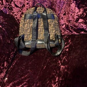 Fendi Black and Brown Monogram Backpack